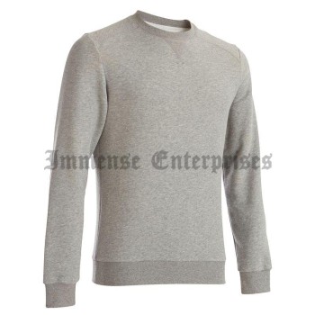 Round-neck Men's Fitness Sweatshirt Grey